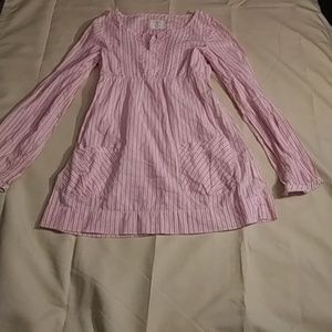 H&M girl's pink and white blouse 11/12 girls